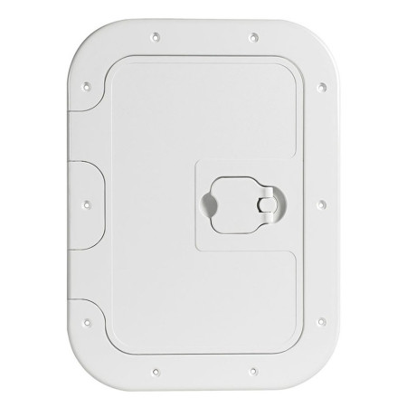 Porte d'équipet Luran - ouverture 160° - 280 x 380 mm - blanc