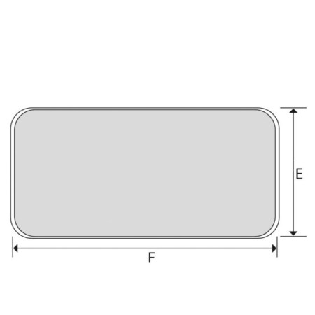 Porte d'équipet ABS anti UV vis apparentes - 517 x 463 mm