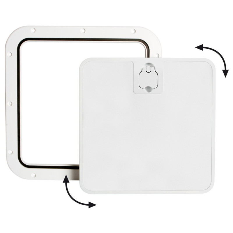 Porte d'équipet à façade amovible - 375x375 mm -  blanc