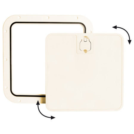Porte d'équipet à façade amovible - 305x355 mm -  crème