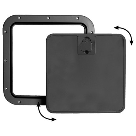 Trappe d?inspection avec façade noir amovible -