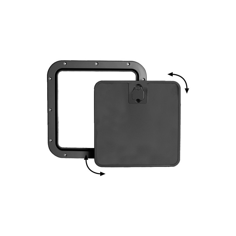 Trappe d?inspection avec façade noir amovible -