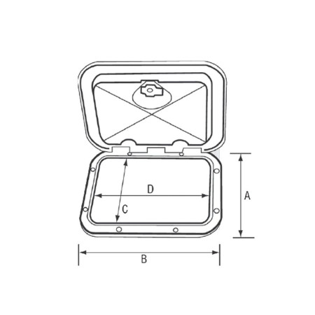 NUOVA RADE Classic Line porte blanche 355 x 600mm