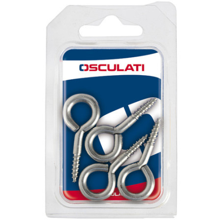 Oeillets inox à vis 45 x 4,5 mm Blister 4 pièces -