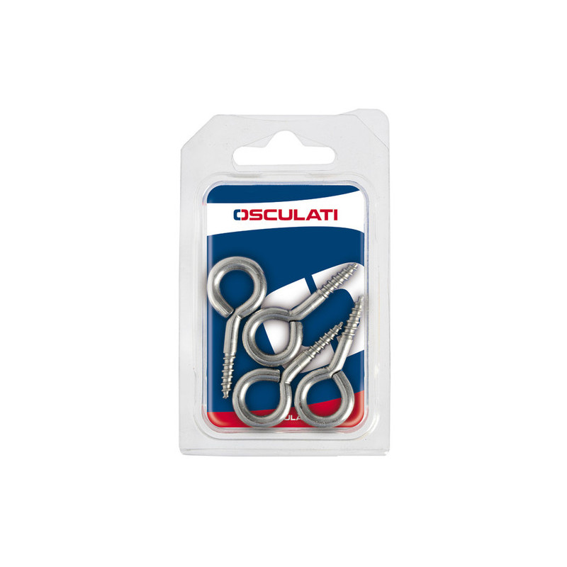 Oeillets inox à vis 45 x 4,5 mm Blister 4 pièces -