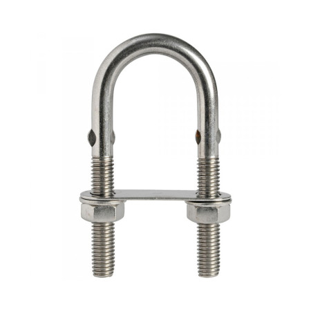 Cadène fil inox simple plaque - Ø 12 mm - 83 x 23 mm