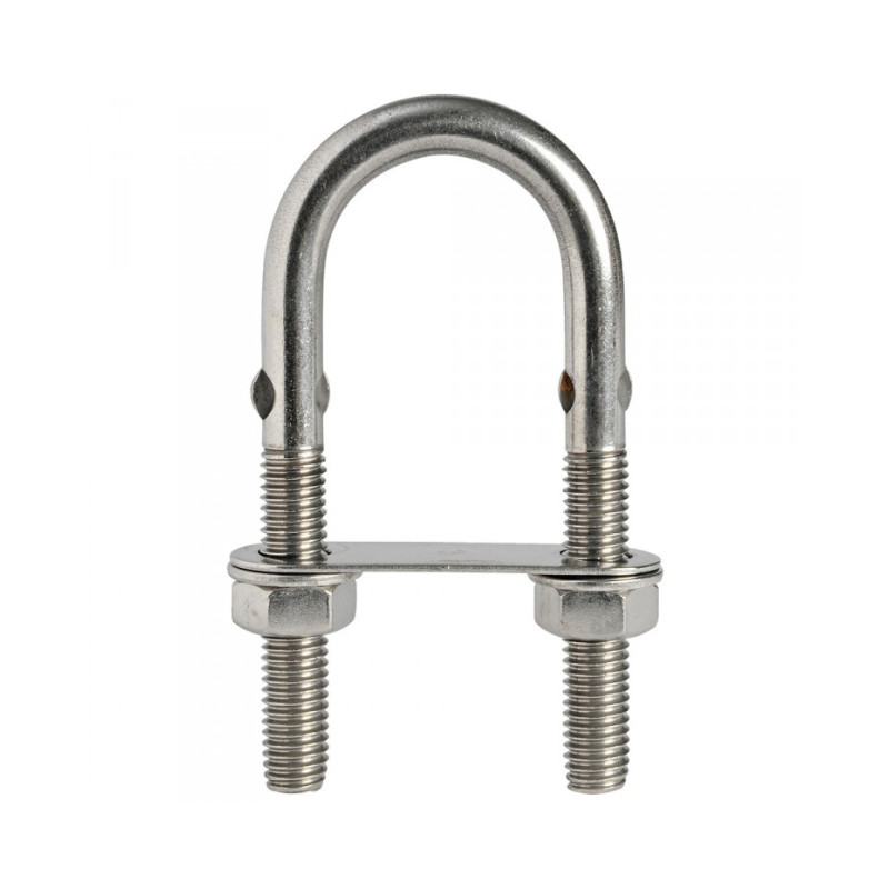 Cadène fil inox simple plaque - Ø 12 mm - 83 x 23 mm