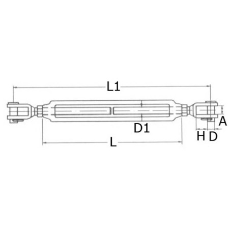 Ridoir cage ouverte à 2 chapes fixes - ø8 mm