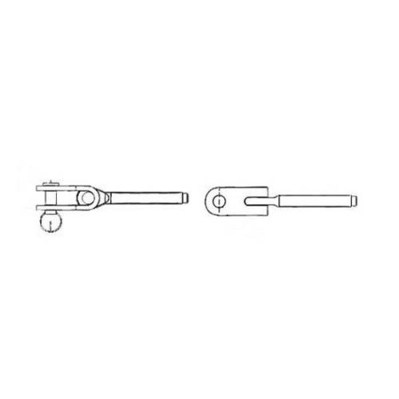 Ridoir à sertir fourche articulée 5/16'' câble 4 mm -