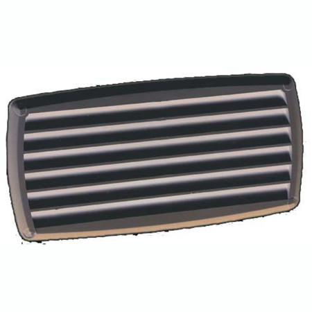 Grille d'aération en ABS - 201 x 101 mm - noire