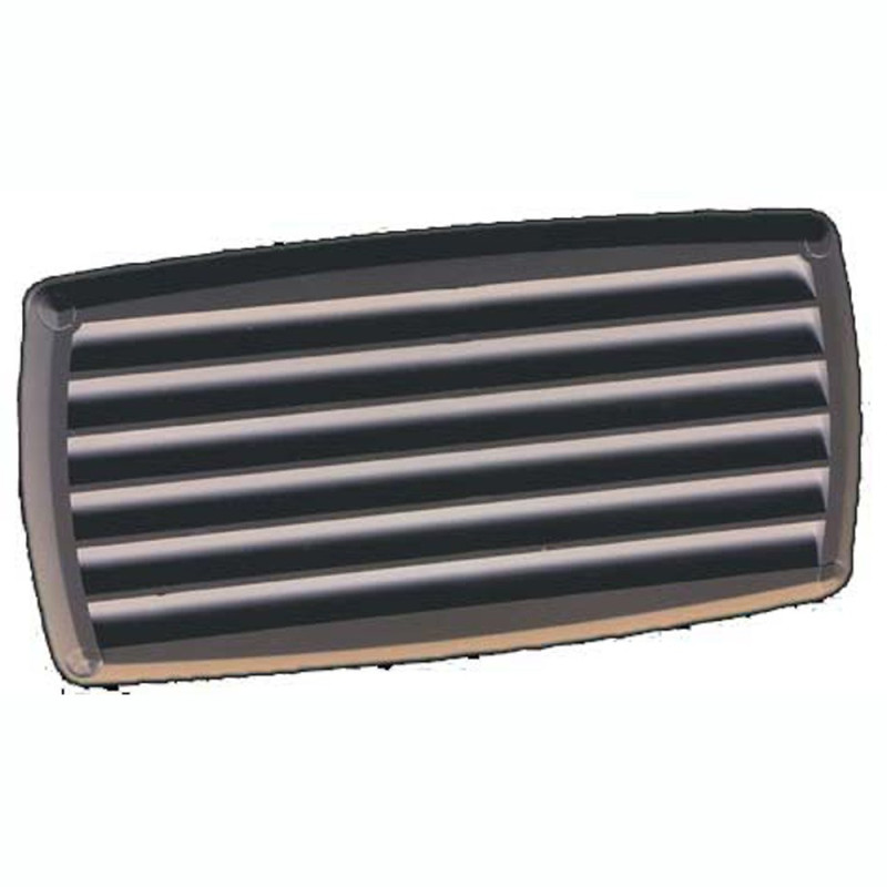 Grille d'aération en ABS - 201 x 101 mm - noire