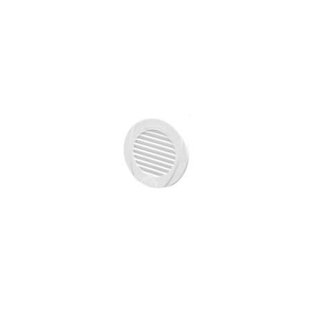 Grille aeration plastique ronde blanche Ø102 mm