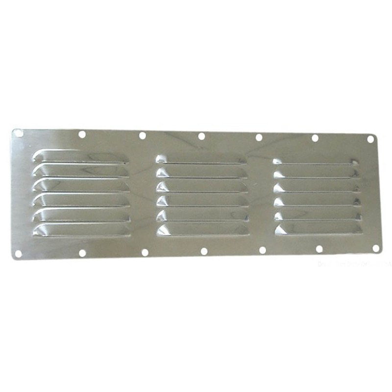 Grille d'aération inox - 118x232 mm