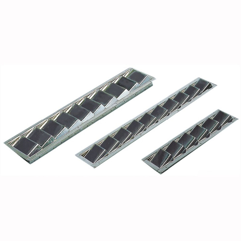 Prise d'air moteur en inox poli miroir - 525 x 76 mm