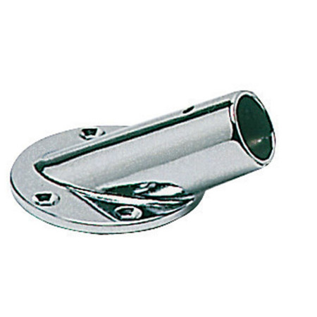 Platine laiton chromé - inclinée à 30° - 22 mm