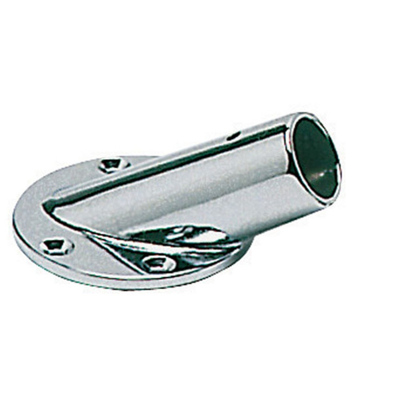 Platine laiton chromé - inclinée à 30° - 22 mm