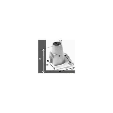 DAMADE Embase de chandelier aluminium pour tube Ø25mm