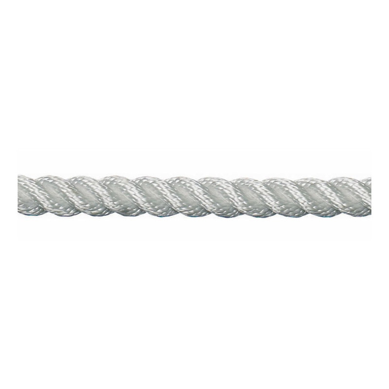 Cordage polyester amarrage 3 torons - Ø 20 mm - rupture 5650 kg - noir