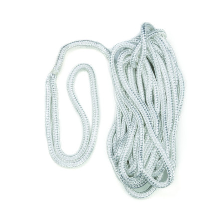 Cordage - bosse d'amarrage à oeillet - Ø 12 mm - 7 M - blanc