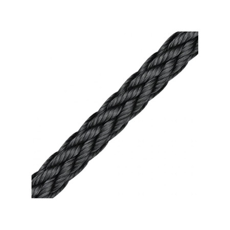 LIROS Amarre tresse creuse Moorex noire 12mm