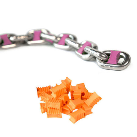 Marqueur de chaine - 10 mm - orange - Blister de 8