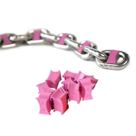 Marqueur de chaine - 10 mm - rose - Blister de 8