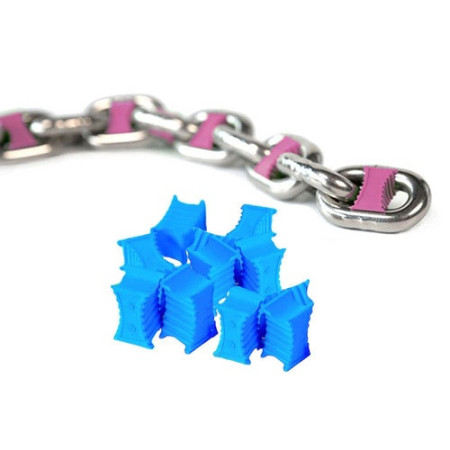 Marqueur de chaine - 12 mm - bleu - Blister de 8