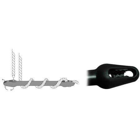 Amortisseur d'amarrage caoutchouc - bouts de 14 à 18 mm - 520 mm