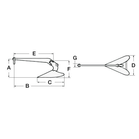 Ancre soc acier galvanisé - 12 kg