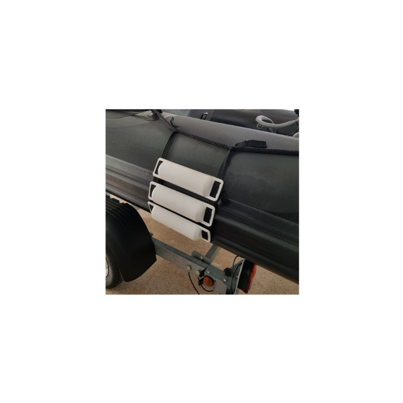 PLASTIMO Pare-battage demi-lune blanc