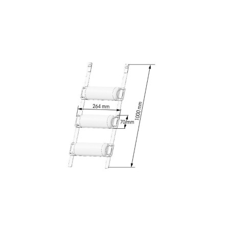 PLASTIMO Pare-battage demi-lune blanc
