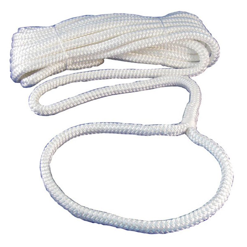 Cordage - amarre avec ?il - ø12 mm - 7 M - blanc