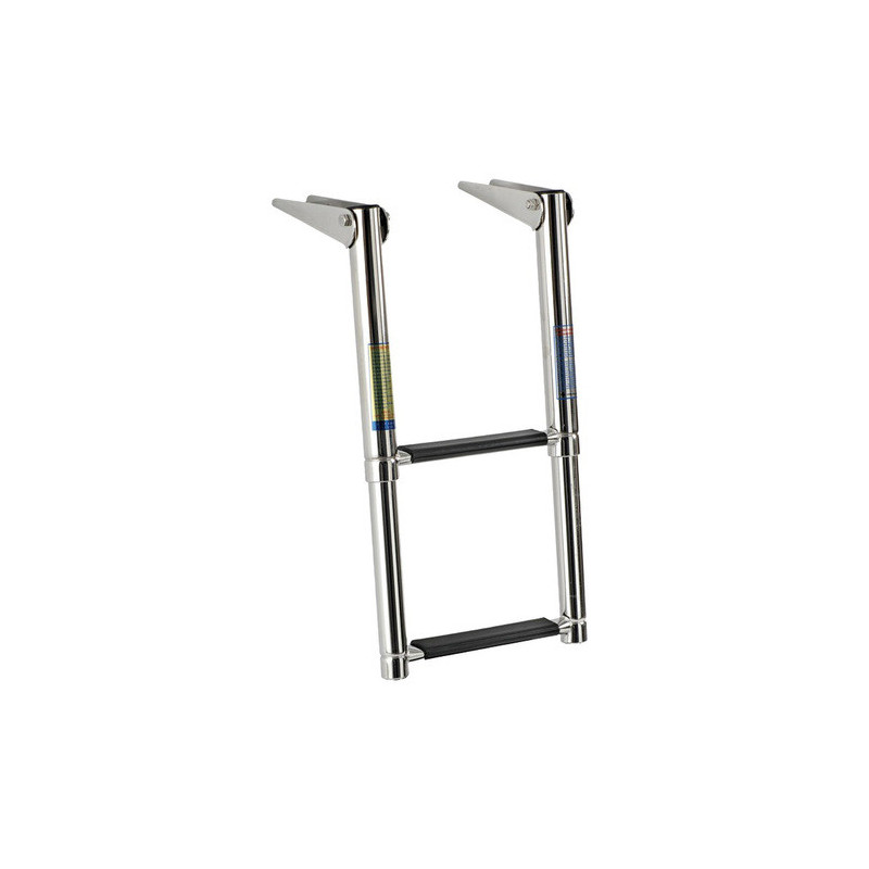Echelle de bain inox télescopique - 2 marches - noires