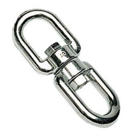 Emerillon inox - double oeil - 5 mm