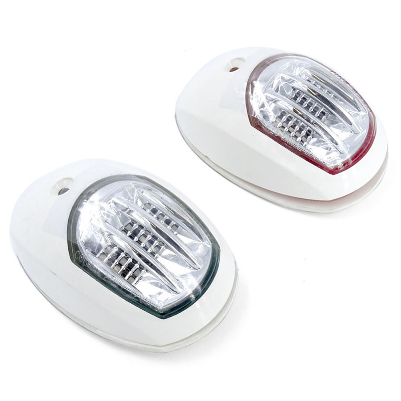 Feux de navigation LED Orion pour paroi - blanc - babord & tribord - 12V - En blister