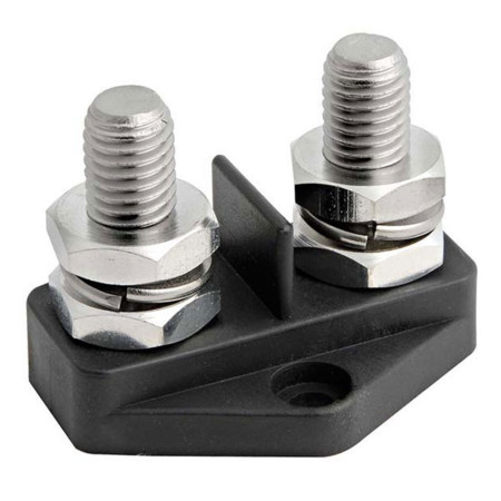 Bornier double - base 50 x 41 mm - Ø 10 mm