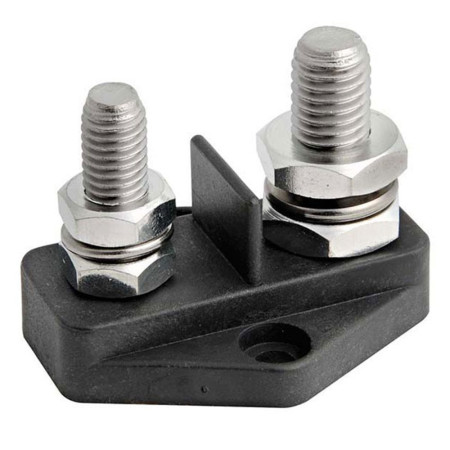 Bornier double - base 50 x 41 mm - Ø 8 / 10 mm