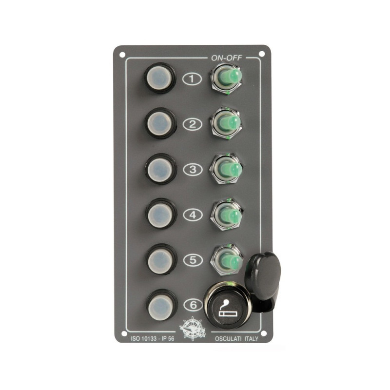 Tableau électrique Elite - 5 inters - Aluminium époxy - 170 x 90 mm