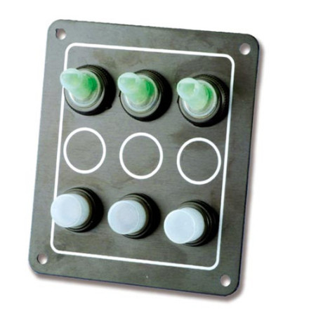 Tableau électrique aluminium - 3 inters - 100 x 90 mm - En blister