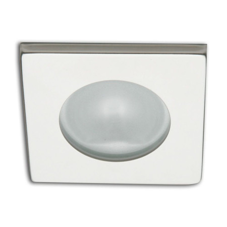 Spot carré RAY à Led lumière blanche froide inox poli
