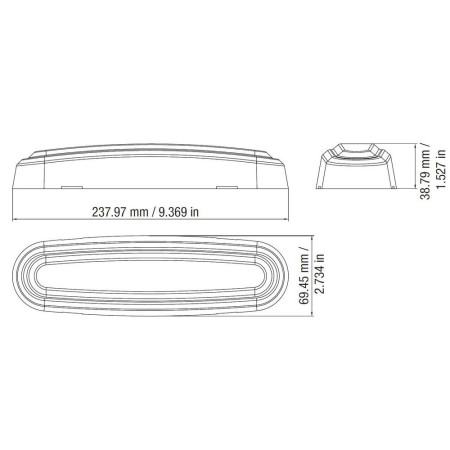 Plafonnier néon blanc 24cm