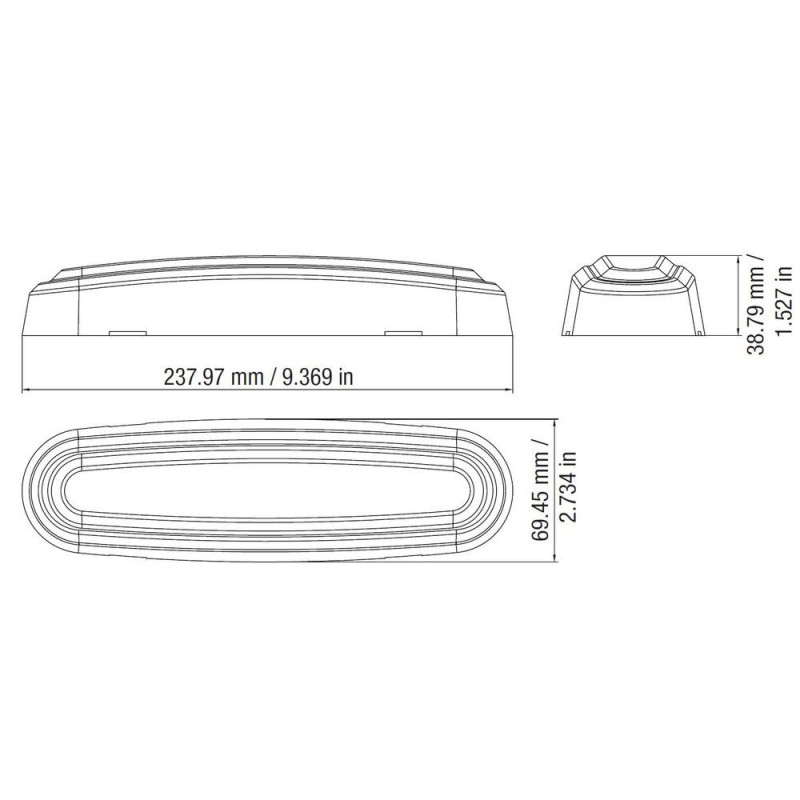 Plafonnier néon blanc 24cm
