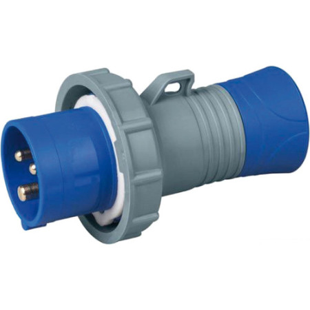 Fiche de courant standard tripolaire mâle IP67 16A -