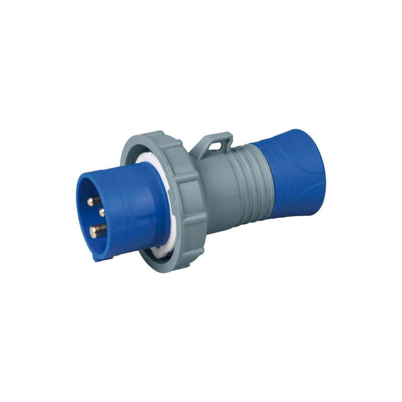Fiche de courant standard tripolaire mâle IP67 16A -