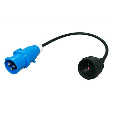 Adaptateur P17 - Prise europe femelle - P17 mâle - 0.5 mètre