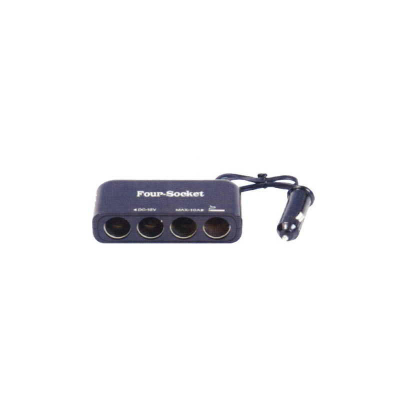 Dupliqueur de prise allume-cigare - 4 ports - En blister