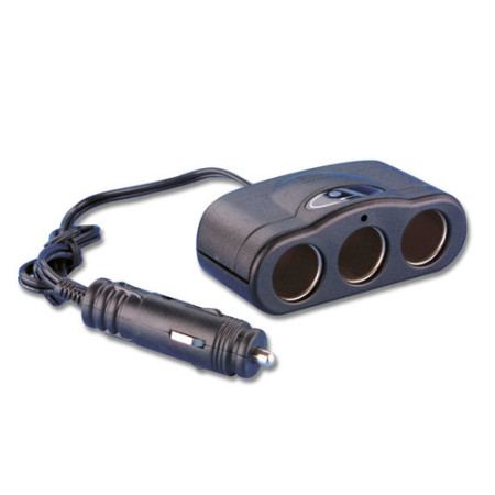 Dupliqueur de prise allume-cigare - 3 ports - En blister