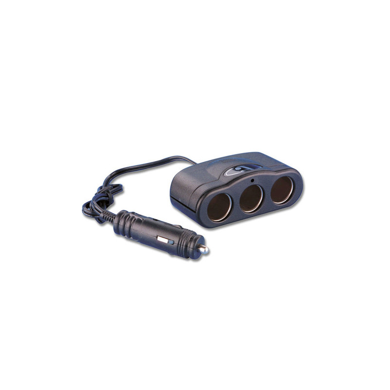 Dupliqueur de prise allume-cigare - 3 ports - En blister