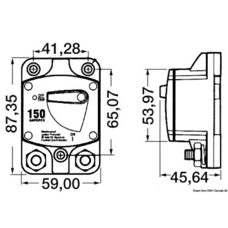 Disjoncteur magnéto-thermique saillie USA - 100 A