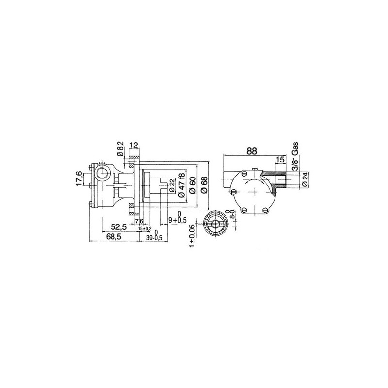 Pompe Nauco FPR236 bouche 3/8'' -